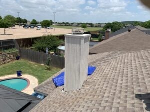 Chimney Wood Repair and Painting in Burleson